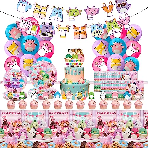 73 Stück Geburtstag Deko, Kinder Geburtstagdeko,Mädche Birthday Decorations Set mit Teller,Banner,Servietten,Luftballons,Cake Topper 73 Stück Geburtstag Deko, Kinder Geburtstagdeko,Mädche Birthday Decorations Set mit Teller,Banner,Servietten,Luftballons,Cake Topper von YCWSSB
