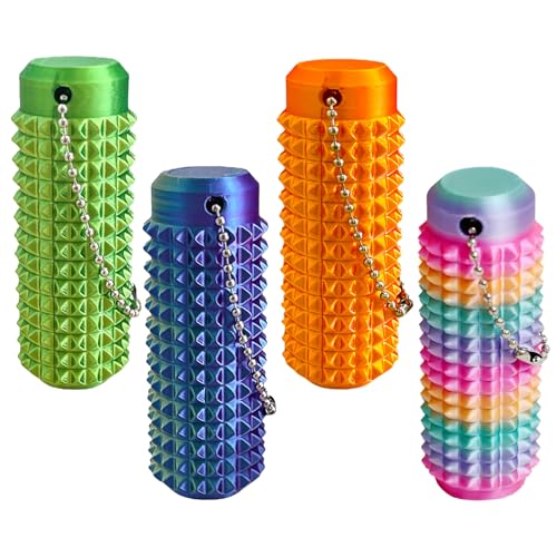 4 Stück Spiky Grippie Stim Keychain,Little Ouchies Pain Fidget,Spiky Grippie Stim Keychain, ADHS Sensorik Spielzeug Fidl Bitz Geschenke, Sensory Toy, Anti-Stress Fidget Toys für Angst von YCZCHE14