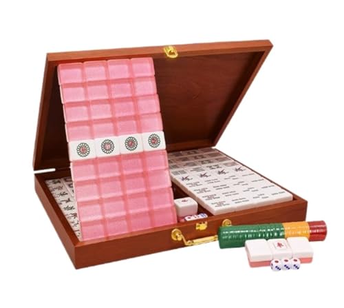 YDHSIKK Mah Jong 144 Legespiele Mahjong Set Crystal Tile mit Reisebox(40mm) von YDHSIKK