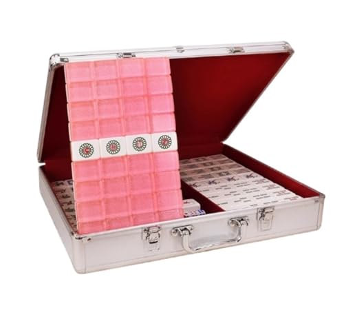 YDHSIKK Mah Jong 144 Legespiele Mahjong Set Crystal Tile mit Reisebox(42mm) von YDHSIKK