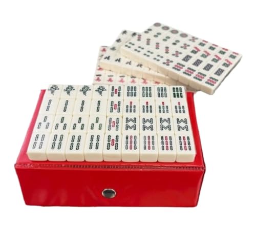 YDHSIKK Mah Jong 144 gravierte Karten und Unterhaltungsbox Heimreise Mahjong Chinesisch Mah Jong von YDHSIKK