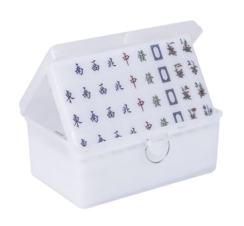 YDHSIKK Mah Jong Mit Mahjong-Box 144 nummerierte Kacheln Chinesisches Mahjong(White,36mm) von YDHSIKK