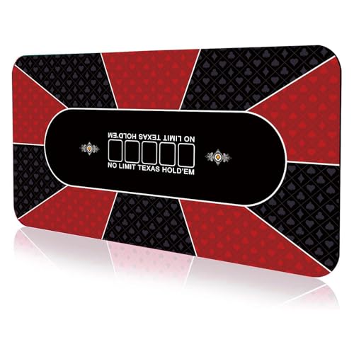 YDHSIKK Poker Matte Filz Layout Pad Maus, Professionelle Texas-Pokermatte aus Gummi for 13 Spieler, Spiellayoutmatte for Spieler(M) von YDHSIKK