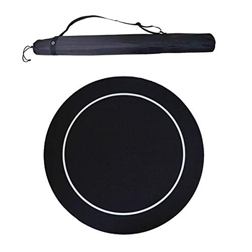 YDHSIKK Poker Matte Filz Layout Pad Maus, Tragbare Pokertischplatte Texas Hold'em Poker-Layout Gummi-Tischdecke Runde Tischmatte Brettspiel-Tuch-Layouts(24in) von YDHSIKK