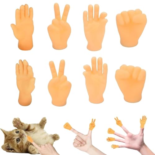 Mini Kleine Hände Fingerpuppen,10 Stück Winzige Hände Fingerpuppe Set,Fingerpuppe Lustige, Mini Finger Hände Set, Gummi Lustige Minihände Set, Fingerhände Toy Party Mitgebsel von YDMAJF