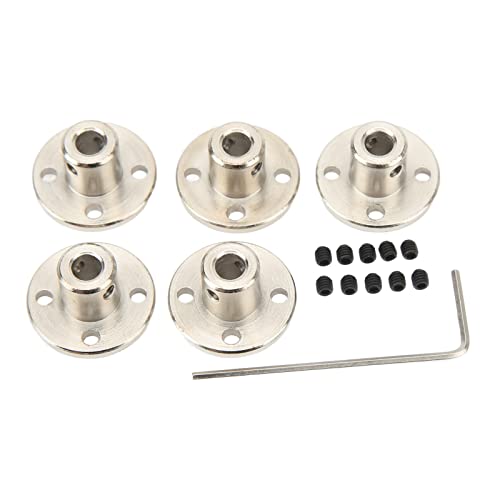 YDRCESMI 5pcs RC Guide Welle Coppler Stahl Flanschkupplungsstecker Motor Hardware Premium 5 mm Innendurchmesser Silberfarbe YDRCESMI 5pcs RC Guide Welle Coppler Stahl Flanschkupplungsstecker Motor Hardware Premium 5 mm Innendurchmesser Silberfarbe von YDRCESMI