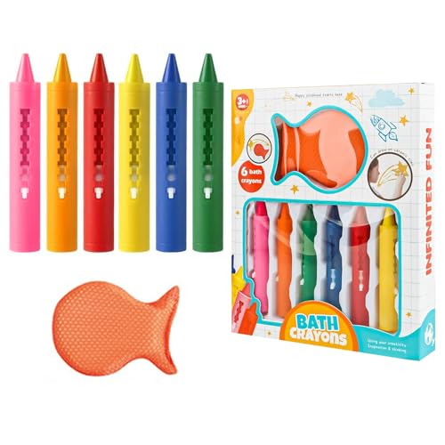 Bath Crayons 6 Badestifte Für Kinder Badewanne Und 1 Schwämme Waschbarer Gekritzel Stift Für Baby Kinders Badekreide Malt Kreatives Badespielzeug Geeignet Für Kinder Zum Kritzeln Im Badezimmer Bath Crayons 6 Badestifte Für Kinder Badewanne Und 1 Schwämme Waschbarer Gekritzel Stift Für Baby Kinders Badekreide Malt Kreatives Badespielzeug Geeignet Für Kinder Zum Kritzeln Im Badezimmer von YDYSAA