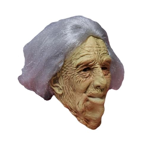 YDZYFFS Halloween Masken - Latexmaske Für Alte Männer, Realistische Halloween-Maske Für Erwachsene, Opa-Maske, Faltiges Gesicht, Kopfbedeckung(#7) von YDZYFFS