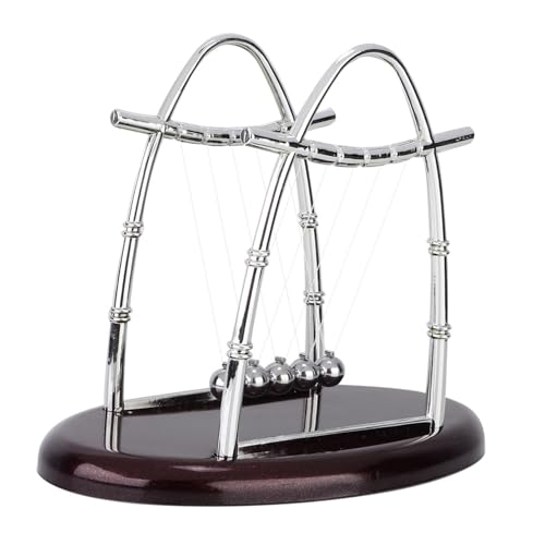 Schreibtisch-Ornament, Elegantes , Newton-Balance-Bälle, Lernspielzeug, Stressabbau-Spielzeug mit Zieh- und Freigabe-Aktion, für Büro oder Zuhause, Geburtstagsgeschenk (M) von YDuupxe
