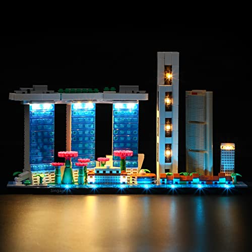YEABRICKS LED Licht für Lego-21057 Architecture Singapore Bausteine Modell (Lego Set Nicht enthalten) von YEABRICKS