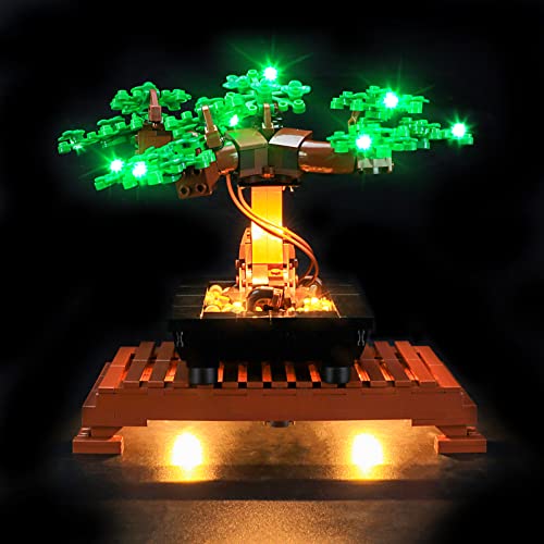 YEABRICKS LED Licht für Lego-10281 Creator Expert Bonsai Tree(Green) Bausteine Modell (Lego Set Nicht enthalten) von YEABRICKS