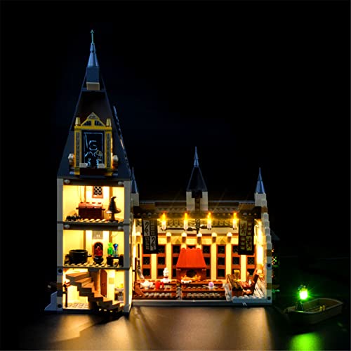 YEABRICKS LED Licht für Lego-75954 Harry Potter Hogwarts Great Hall Bausteine Modell (Lego Set Nicht enthalten) von YEABRICKS