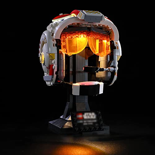 YEABRICKS LED Licht für Lego-75327 Star Wars Luke Skywalker Red 5 Helmet Bausteine Modell (Lego Set Nicht enthalten) von YEABRICKS