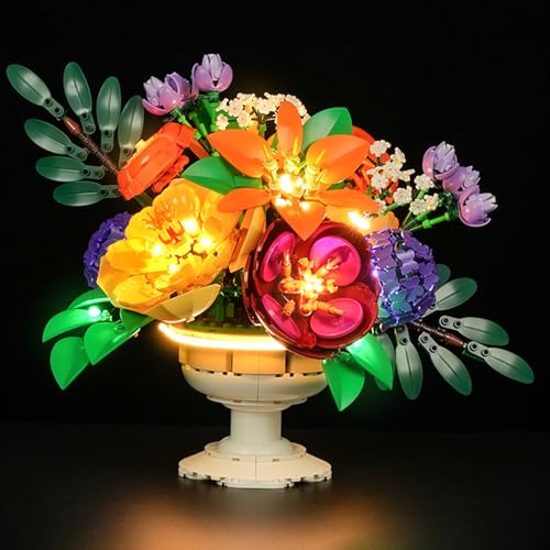 YEABRICKS LED Licht für 10345 Botanicals Blumengesteck Bausteine Modell (Bausteine Set Nicht enthalten) von YEABRICKS