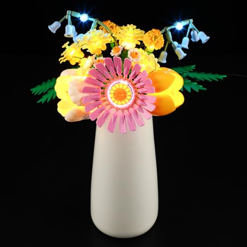 YEABRICKS LED Licht für 10347 Botanical Collection Kleiner Sommerstrauß Bausteine Modell (Bausteine Set Nicht enthalten) von YEABRICKS