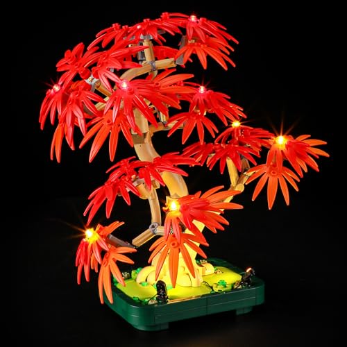 YEABRICKS LED Licht für 10348 Botanical Japanischer Roter Ahorn – Bonsai-Baum Bausteine Modell (Bausteine Set Nicht enthalten) von YEABRICKS