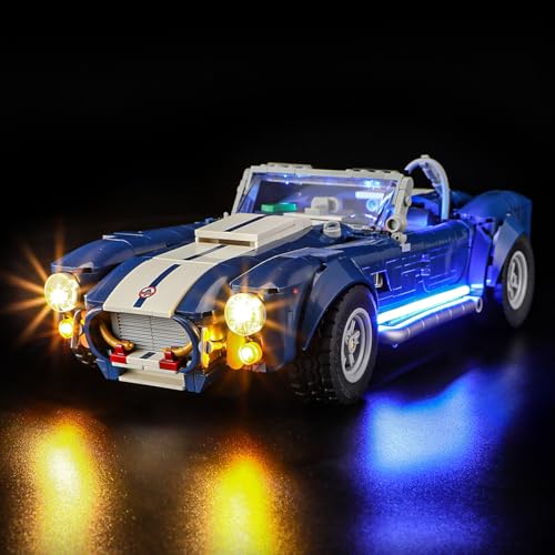 YEABRICKS LED Licht für 10357 Icons Shelby Cobra 427 S/C Bausteine Modell (Bausteine Set Nicht enthalten) von YEABRICKS