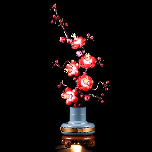 YEABRICKS LED Licht für 10369 Icons Pflaumenblüte Bausteine Modell (Bausteine set nicht enthalten) von YEABRICKS
