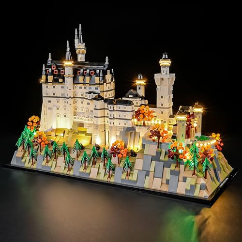 YEABRICKS LED Licht für 21063 Architecture Schloss Neuschwanstein Bausteine Modell (Bausteine Set Nicht enthalten) von YEABRICKS