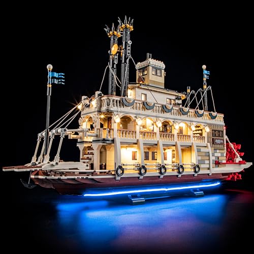 YEABRICKS LED Licht für 21356 Ideas Flussraddampfer Bausteine Modell (Bausteine Set Nicht enthalten) von YEABRICKS