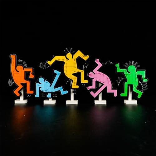 YEABRICKS LED Licht für 31216 Art Keith Haring – Tanzende Figuren Bausteine Modell (Bausteine Set Nicht enthalten) von YEABRICKS