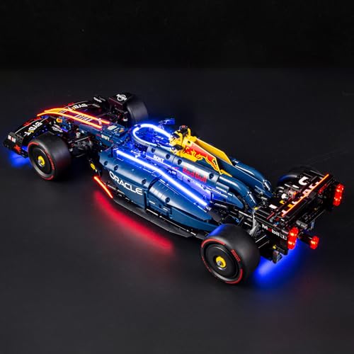 YEABRICKS LED Licht für 42206 Technic Oracle Red Bull Racing RB20 F1 Rennauto Bausteine Modell (Bausteine Set Nicht enthalten) von YEABRICKS