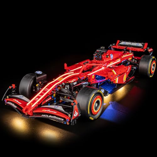 YEABRICKS LED Licht für 42207 Technic Ferrari SF-24 F1 Rennauto Bausteine Modell (Bausteine Set Nicht enthalten) von YEABRICKS
