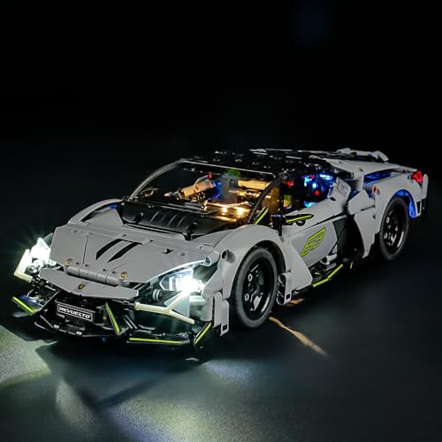 YEABRICKS LED Licht für 42214 Technic Lamborghini Revuelto Supersportwagen Bausteine Modell (Bausteine Set Nicht enthalten) von YEABRICKS