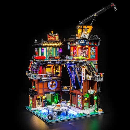 YEABRICKS LED Licht für 71837 Ninjago NINJAGO City Werkstätten Bausteine Modell (Bausteine Set Nicht enthalten) von YEABRICKS