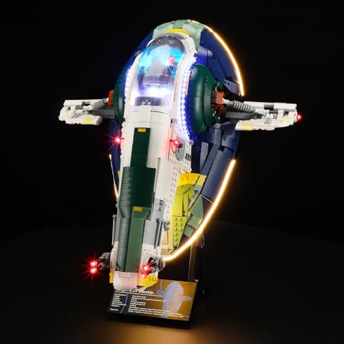 YEABRICKS LED Licht für 75409 Star Wars Jango Fetts Sternenschiff der Firespray-Klasse Bausteine Modell (Bausteine Set Nicht enthalten) von YEABRICKS
