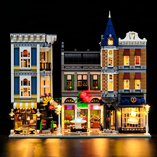 YEABRICKS LED Licht für Lego-10255 Creator The Assembly Square Bausteine Modell (Lego Set Nicht enthalten) von YEABRICKS