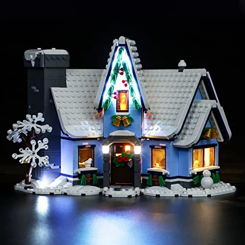 YEABRICKS LED Licht für Lego-10293 Creator Expert Santa's Visit Bausteine Modell: Fernbedienungsversion (Lego Set Nicht enthalten) von YEABRICKS