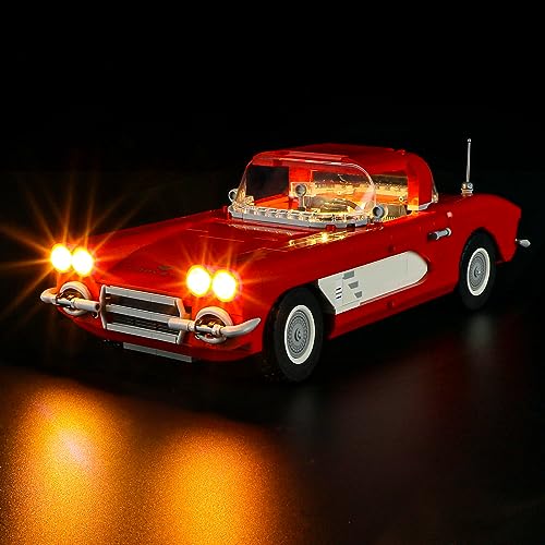 YEABRICKS LED Licht für Lego-10321 Icons Corvette Bausteine Modell (Lego Set Nicht enthalten) von YEABRICKS