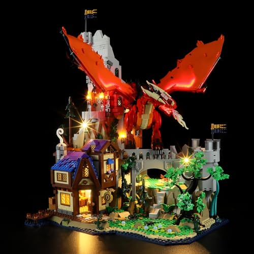 YEABRICKS LED Licht für Lego-21348 Ideas Dungeons & Dragons: Die Sage vom Roten Drachen Bausteine Modell (Lego set nicht enthalten) von YEABRICKS