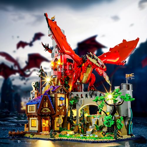 YEABRICKS LED Licht für Lego-21348 Ideas Dungeons & Dragons: Die Sage vom Roten Drachen Bausteine Modell (Lego set nicht enthalten) von YEABRICKS