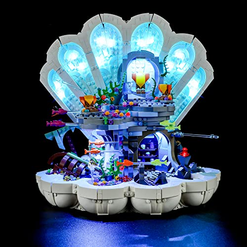 YEABRICKS LED Licht für Lego-43225 Disney Arielles königliche Muschel Bausteine Modell (Lego Set Nicht enthalten) von YEABRICKS