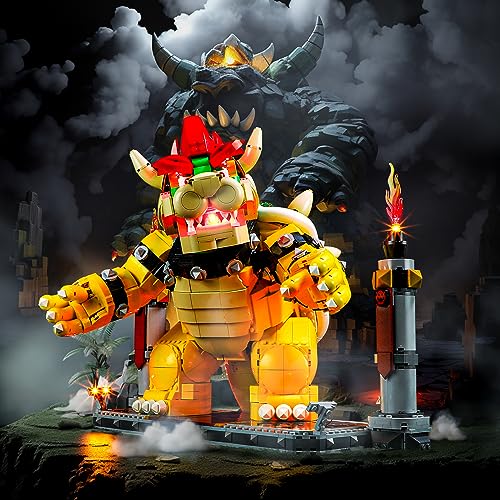 YEABRICKS LED Licht für Lego-71411 Super Mario Der mächtige Bowser Bausteine Modell (Lego Set Nicht enthalten) von YEABRICKS