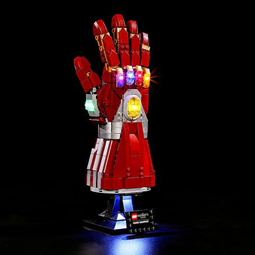 YEABRICKS LED Licht für Lego-76223 Marvel Iron Mans Nano Handschuh Bausteine Modell (Lego Set Nicht enthalten) von YEABRICKS