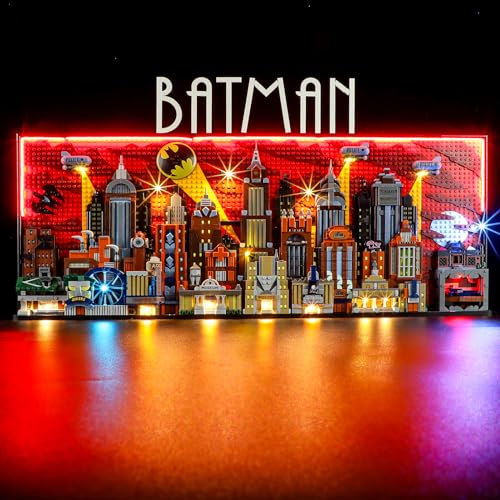 YEABRICKS LED Licht für Lego-76271 DC Batman: Die Zeichentrickserie Gotham City Bausteine Modell (Lego Set Nicht enthalten) von YEABRICKS