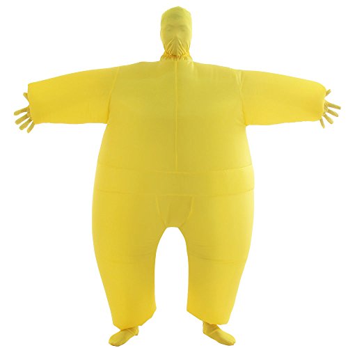 YEAHBBER Aufblasbares Kostüm für Erwachsene, aufblasbare Kostüme, Erwachsenengröße, aufblasbare Body Suits Hose, 35,6 x 7,6 x 30,5 cm, Gelb von YEAHBEER