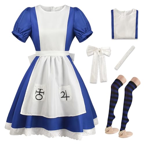 YEAJION Alice Cosplay Kostüm French Maid Dress Alice Madness Returns Verkleidung Dienstmädchen Kostüm Weihnachten Halloween Karneval Party Bühnenauftritt Kostüm für Erwachsene Größe S-3XL YEAJION Alice Cosplay Kostüm French Maid Dress Alice Madness Returns Verkleidung Dienstmädchen Kostüm Weihnachten Halloween Karneval Party Bühnenauftritt Kostüm für Erwachsene Größe S-3XL von YEAJION