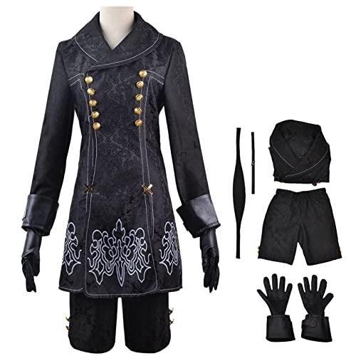 YEAJION Automata 9S Cosplay Kostüm Komplettes Set mit Perücke NieR 9S Verkleidung YoRHa 9S Cosplay Schwarzes Gothic Uniform Halloween Karneval Party Bühnenauftritt Kostüm Erwachsene YEAJION Automata 9S Cosplay Kostüm Komplettes Set mit Perücke NieR 9S Verkleidung YoRHa 9S Cosplay Schwarzes Gothic Uniform Halloween Karneval Party Bühnenauftritt Kostüm Erwachsene von YEAJION