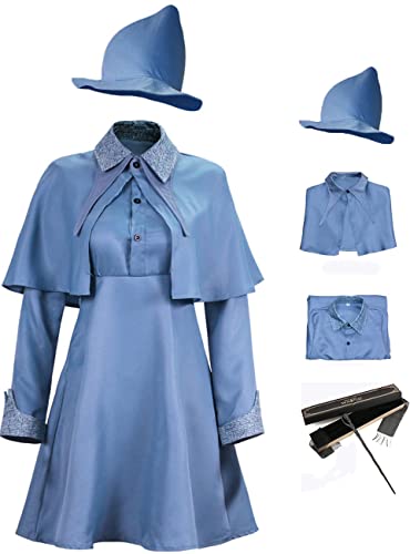 YEAJION Fleur Delacour Kostüm Damen Cosplay Film Magie Schule Uniform Umhang Kleid Hut 3 Stück Komplette Anzug für Erwachsene Halloween Karneval Geburtstag Party Costume und Zauberstäbe YEAJION Fleur Delacour Kostüm Damen Cosplay Film Magie Schule Uniform Umhang Kleid Hut 3 Stück Komplette Anzug für Erwachsene Halloween Karneval Geburtstag Party Costume und Zauberstäbe von YEAJION