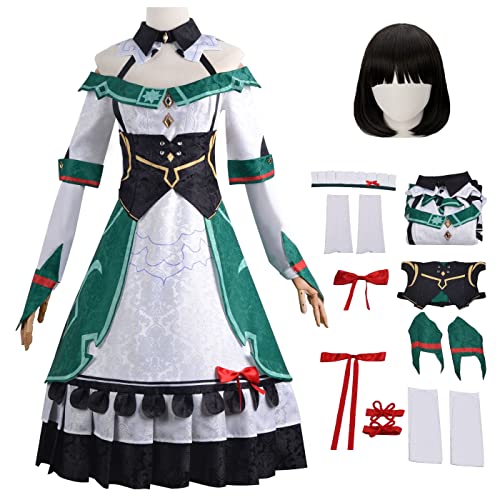 YEAJION Genshin Impact Katheryne Cosplay Kostüm Komplettes Set mit Perücke Genshin Katheryne Cosplay Verkleidung Katheryne Cosplay Uniform Halloween Karneval Party Bühnenauftritt Kostüm Erwachsene YEAJION Genshin Impact Katheryne Cosplay Kostüm Komplettes Set mit Perücke Genshin Katheryne Cosplay Verkleidung Katheryne Cosplay Uniform Halloween Karneval Party Bühnenauftritt Kostüm Erwachsene von YEAJION