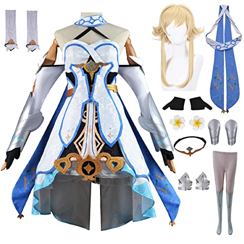 YEAJION Genshin Impact Lumine Cosplay Kostüm Komplettes Set mit Perücke Genshin Traveler Cosplay Verkleidung Lumine Cosplay Uniform Halloween Karneval Party Bühnenauftritt Kostüm Erwachsene YEAJION Genshin Impact Lumine Cosplay Kostüm Komplettes Set mit Perücke Genshin Traveler Cosplay Verkleidung Lumine Cosplay Uniform Halloween Karneval Party Bühnenauftritt Kostüm Erwachsene von YEAJION