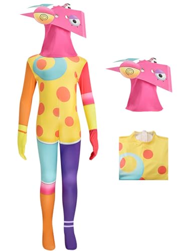 YEAJION Herren Zooble Cosplay Kostüm Set Jumpsuits und Masken Anime The Amazing Digital Circus Verkleidung Zooble Cosplay Costume Halloween Karneval Party Bühnenauftritt Kostüm für Erwachsene von YEAJION