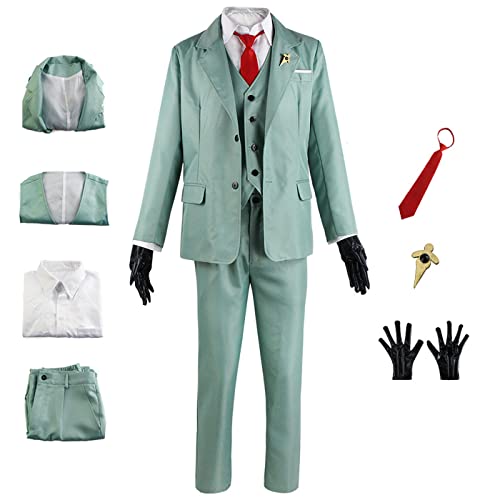 YEAJION Loid Forger Cosplay Kostüm Mit Perücke - Anime Spy X Family Anya Outfit - Verkleidung für Weihnachtsfeier, Halloween, Karneval - Erwachsene, XS YEAJION Loid Forger Cosplay Kostüm Mit Perücke - Anime Spy X Family Anya Outfit - Verkleidung für Weihnachtsfeier, Halloween, Karneval - Erwachsene, XS von YEAJION