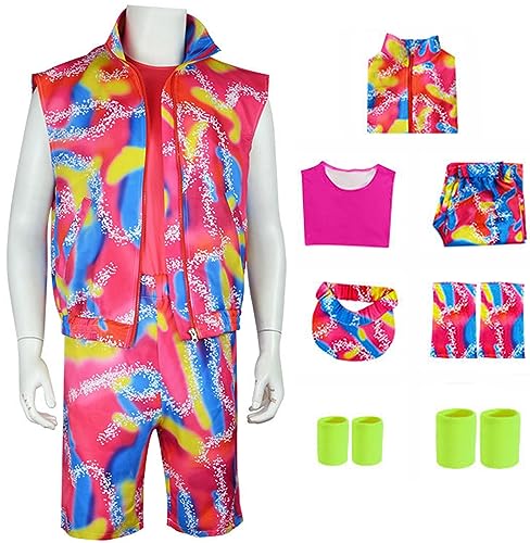 YEAJION Margot Robbie Film Kostüm Erwachsene Kinder Cosplay Rosa Baby Ken 70er 80er Vintage Skatingkleidung Komplette Uniform und Hut Armband Halloween Karneval Geburtstag Party Verkleidung Outfit YEAJION Margot Robbie Film Kostüm Erwachsene Kinder Cosplay Rosa Baby Ken 70er 80er Vintage Skatingkleidung Komplette Uniform und Hut Armband Halloween Karneval Geburtstag Party Verkleidung Outfit von YEAJION