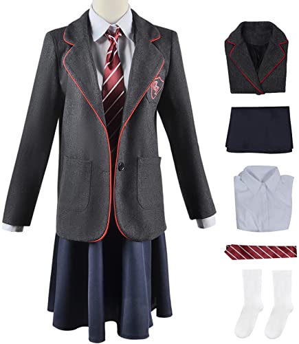 YEAJION Matilda Kostüm Erwachsene Kinder Verkleidung Matilda the Musical Vollständige College Uniform Jacke Hemd Rock Krawatte und Socken 5 Stück Set Halloween Karneval Geburtstag Party Cosplay Outfit YEAJION Matilda Kostüm Erwachsene Kinder Verkleidung Matilda the Musical Vollständige College Uniform Jacke Hemd Rock Krawatte und Socken 5 Stück Set Halloween Karneval Geburtstag Party Cosplay Outfit von YEAJION