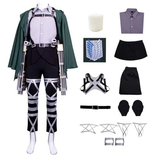 YEAJION Mikasa Cosplay Kostüm AOT Cosplay Levi Kostüm Anime Attack On Titan Season 4 Verkleidung Survey Corps Uniform Halloween Karneval Weihnachten Party Bühnenauftritt Kostüm für Erwachsene YEAJION Mikasa Cosplay Kostüm AOT Cosplay Levi Kostüm Anime Attack On Titan Season 4 Verkleidung Survey Corps Uniform Halloween Karneval Weihnachten Party Bühnenauftritt Kostüm für Erwachsene von YEAJION